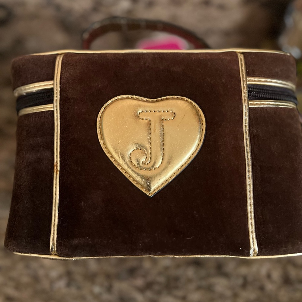Y2K Juicy couture velour train case EUC Brown & Pink - Picture 11 of 15